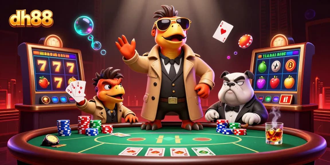 Experience the thrilling world of dh88 as raptors in disguise attempt to enter a luxurious casino lounge.