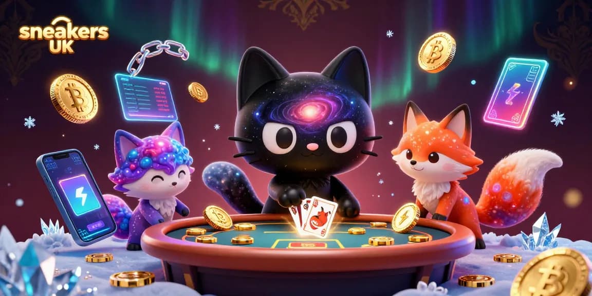 Engage in exciting actions at sneakers UK-themed cosmic casino with vibrant characters and elements