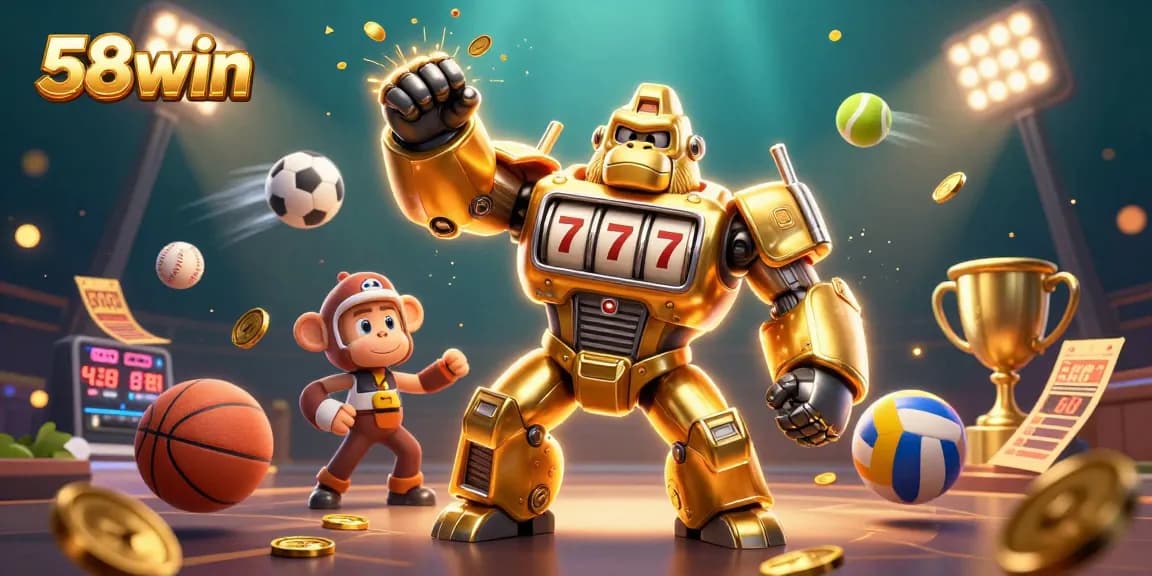 Experience the thrilling games at 58win with action-packed visuals of dynamic sports elements.