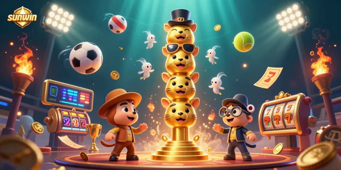 Experience the thrill of gambling with sunwin at this vibrant, energetic gaming scene.