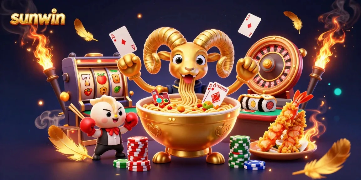 Experience thrilling gameplay at sunwin with vibrant characters in an energetic casino scene.