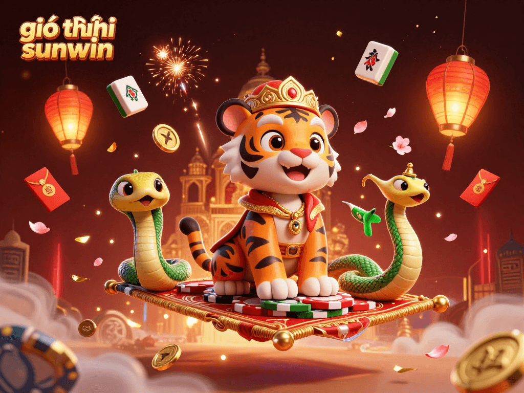 Introducing sunwin, the vibrant casino platform featuring a magical tiger sultan and enchanting gaming elements.