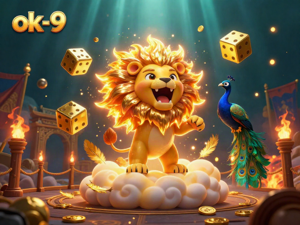Experience thrilling gameplay at ok-9 with vibrant 3D cartoon characters in an exciting casino setting.