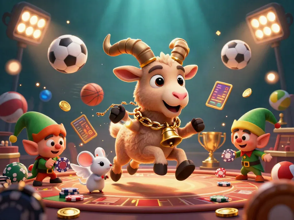 Engage with thrilling games at sunwin81, featuring Krampus at a holiday-horror casino amidst dynamic sports elements.