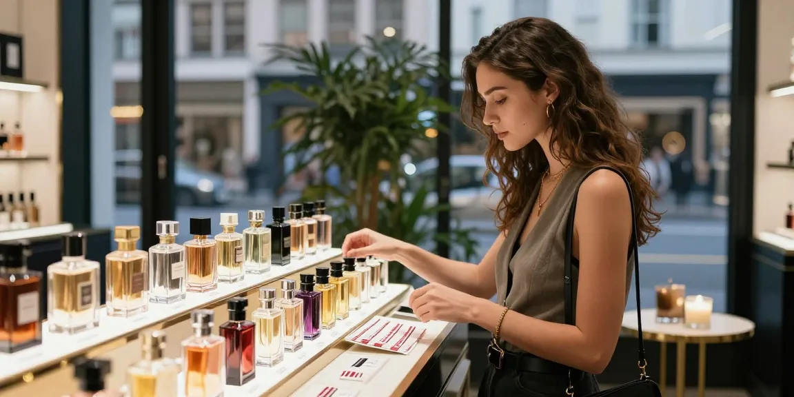 Best Perfumes for Women selection experience in a chic boutique.