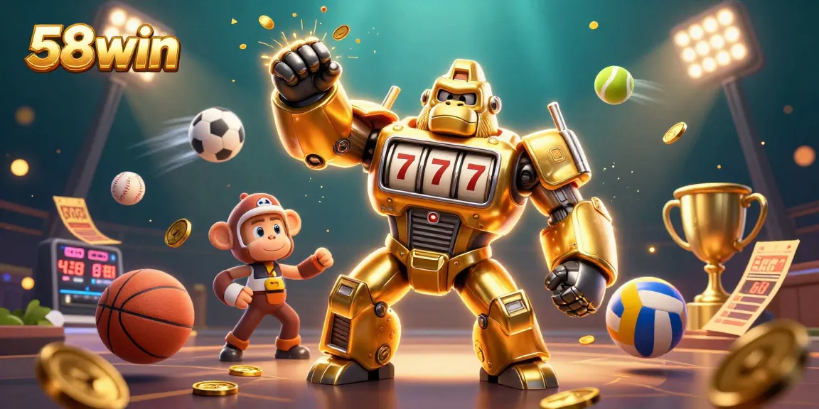 Experience the thrilling games at 58win with action-packed visuals of dynamic sports elements.
