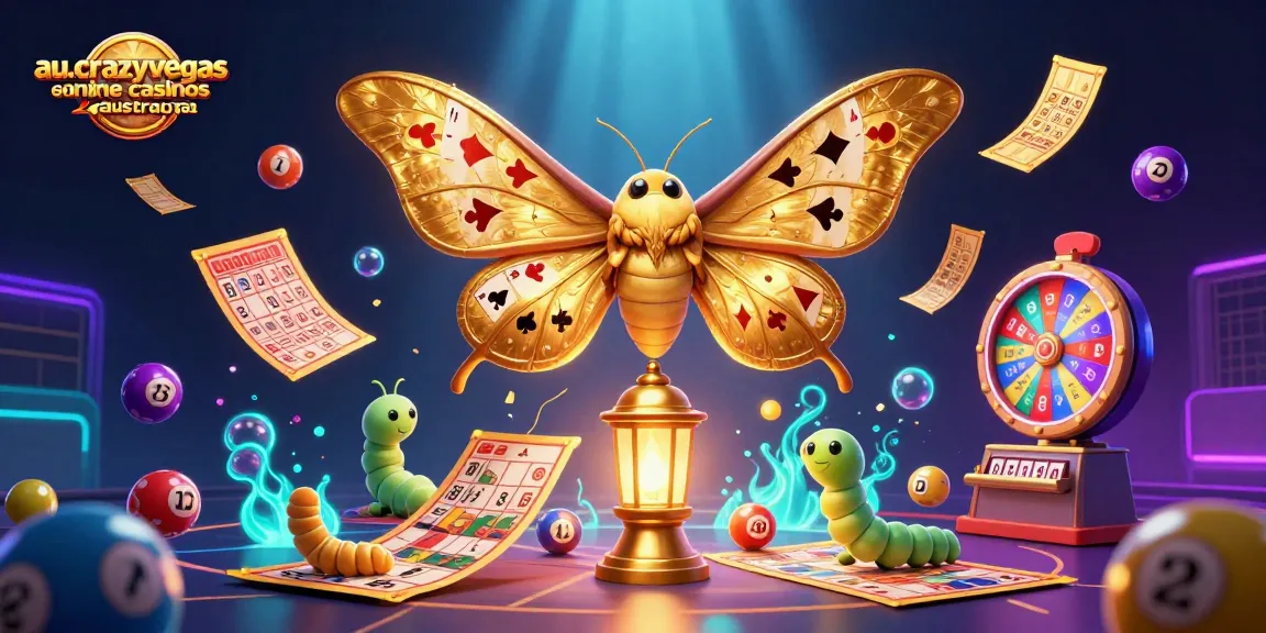 Experience exciting games at au.crazyvegas.com online casinos australia with this vibrant casino-themed illustration.