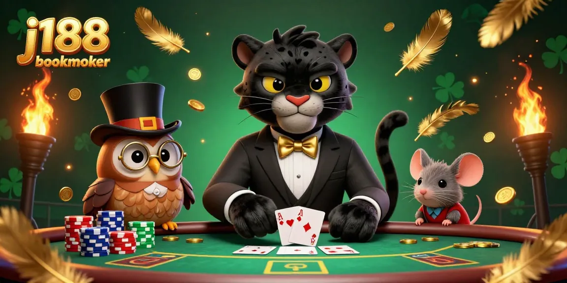 Experience the thrill of poker with j188 bookmaker in this vibrant 3D illustration.